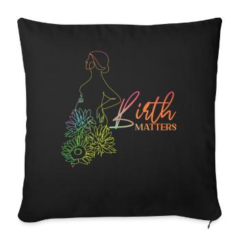 LD Labour And Delivery Nurse - Sofa pillowcase 17,3'' x 17,3'' (45 x 45 cm) - black - Front