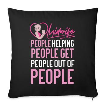 Nurse Midwife Birth Worker Midwife - Sofa pillowcase 17,3'' x 17,3'' (45 x 45 cm) - black - Front