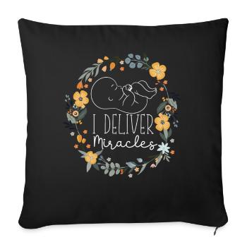 LD Labour And Delivery Nurse - Sofa pillowcase 17,3'' x 17,3'' (45 x 45 cm) - black - Front