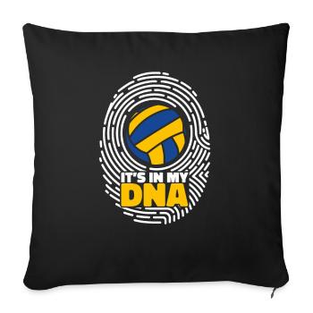 It's In My DNA Volleyballspieler Volleyballfreak - Sofakissenbezug 45 x 45 cm - Schwarz - Vorne