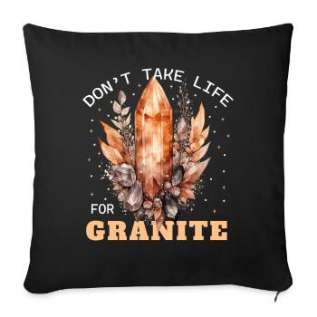 Funny Sarcastic Witchcraft Crystals Healing Wiccan - Sofakissenbezug 45 x 45 cm - Schwarz - Vorne