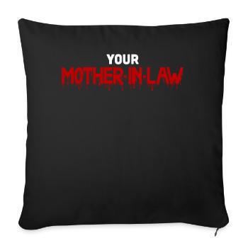 Drôle Ta belle-mère Drôle Halloween - Housse de coussin décorative 45 x 45 cm - noir - Devant