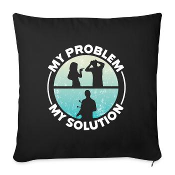 Marimba Player My Problem My Pictogram Dad Mom - Sofakissenbezug 45 x 45 cm - Schwarz - Vorne