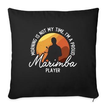 Marimba Player Morning Is Not My Time Vibraphone - Sofakissenbezug 45 x 45 cm - Schwarz - Vorne