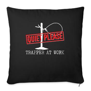 Piège à animaux Piège à collet métallique - Housse de coussin décorative 45 x 45 cm - noir - Devant