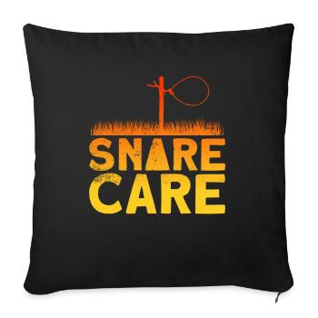 Piège à animaux Piège à collet métallique - Housse de coussin décorative 45 x 45 cm - noir - Devant
