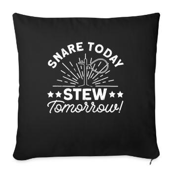 Piège à animaux Piège à collet métallique - Housse de coussin décorative 45 x 45 cm - noir - Devant