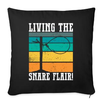 Piège à animaux Piège à collet métallique - Housse de coussin décorative 45 x 45 cm - noir - Devant