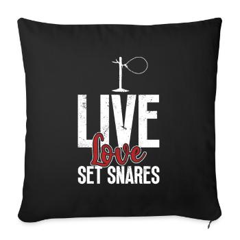Animal Wire Snare - Sofa pillowcase 17,3'' x 17,3'' (45 x 45 cm) - black - Front
