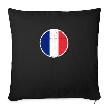 France Vintage French Flag French - Sofa pillowcase 17,3'' x 17,3'' (45 x 45 cm) - black - Front