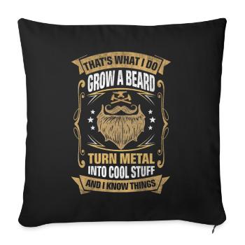Metal Into Cool Things Blacksmith - Sofa pillowcase 17,3'' x 17,3'' (45 x 45 cm) - black - Front