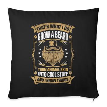 Animal Skin Into Cool Things Leatherworker - Sofa pillowcase 17,3'' x 17,3'' (45 x 45 cm) - black - Front