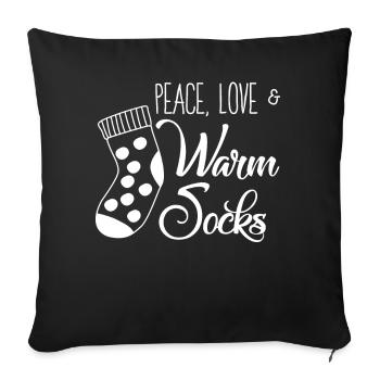Chaussettes chaudes en laine chaussettes d’hiver chaussette - Housse de coussin décorative 45 x 45 cm - noir - Devant