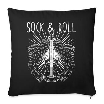 Chaussettes d’hiver Chaussettes de musique Chaussettes en laine - Housse de coussin décorative 45 x 45 cm - noir - Devant