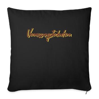Vermesser Abschluss-Geschenk - Sofakissenbezug 45 x 45 cm - Schwarz - Vorne