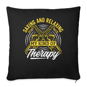 Saxofon Musik - Saxing And Relaxing - Sofakissenbezug 45 x 45 cm - Schwarz - Vorne
