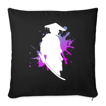 Samurai Warrior Pride & Honor Gift - Sofa pillowcase 17,3'' x 17,3'' (45 x 45 cm) - black - Front