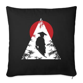 Samurai Guardian Simplicité élégante - Housse de coussin décorative 45 x 45 cm - noir - Devant