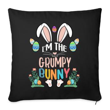 Je suis le lapin - Housse de coussin décorative 45 x 45 cm - noir - Devant