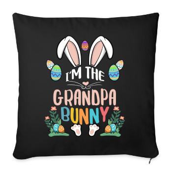 I'm The Grandpa Bunny - Sofa pillowcase 17,3'' x 17,3'' (45 x 45 cm) - black - Front