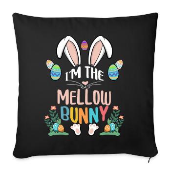 Je suis le lapin moelleux - Housse de coussin décorative 45 x 45 cm - noir - Devant