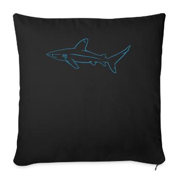 Mystischer Hai Eleganz der Tiefsee - Sofakissenbezug 45 x 45 cm - Schwarz - Vorne