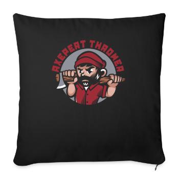 Axepert Thrower Axe Throwing Game Competition Axe - Sofa pillowcase 17,3'' x 17,3'' (45 x 45 cm) - black - Front