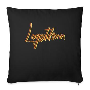 Logistics Graduation Gift Logistician - Sofa pillowcase 17,3'' x 17,3'' (45 x 45 cm) - black - Front