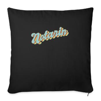 Lawyer Graduation Gift Notary - Sofa pillowcase 17,3'' x 17,3'' (45 x 45 cm) - black - Front