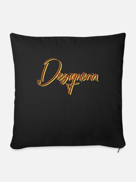Illustrator Abschluss-Geschenk Designerin - Sofakissenbezug 45 x 45 cm - Schwarz