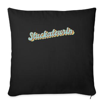 Plâtrier de cadeau de graduation de cloisons sèches - Housse de coussin décorative 45 x 45 cm - noir - Devant