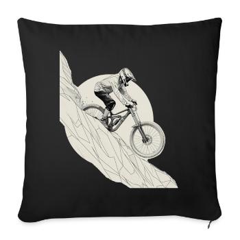 Mountain Bike Downhill Bike Tour Bike Design - Sofa pillowcase 17,3'' x 17,3'' (45 x 45 cm) - black - Front