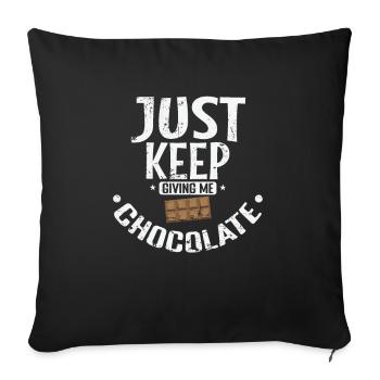 Continuez à me donner du lait entier au chocolat - Housse de coussin décorative 45 x 45 cm - noir - Devant