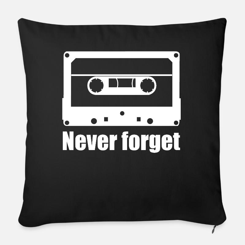 Cassettes 90s Mixtape 80s Cassette - Sofakissenbezug 45 x 45 cm - Schwarz