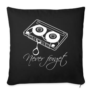 Cassette 90s Mixtape 80s Cassettes - Sofa pillowcase 17,3'' x 17,3'' (45 x 45 cm) - black - Front