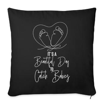 LD Labour And Delivery Nurse - Sofa pillowcase 17,3'' x 17,3'' (45 x 45 cm) - black - Front