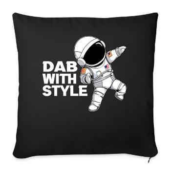 Dab With Style Funny Dabbing Cute Astronaut Outer - Sofakissenbezug 45 x 45 cm - Schwarz - Vorne