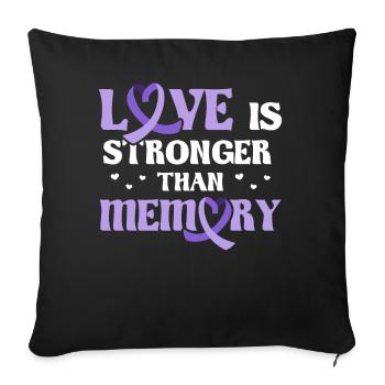 Positive Affirmation Alzheimer's Awareness Memory - Sofakissenbezug 45 x 45 cm - Schwarz - Vorne