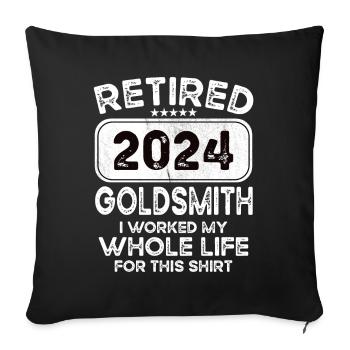 Retired Goldsmith 2024 - Sofa pillowcase 17,3'' x 17,3'' (45 x 45 cm) - black - Front