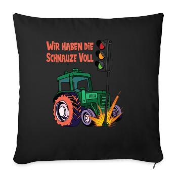 The traffic lights have to go! We're fed - Sofa pillowcase 17,3'' x 17,3'' (45 x 45 cm) - black - Front