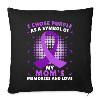 Family Support Mom with Dementia Alzheimer's Aware - Sofakissenbezug 45 x 45 cm - Schwarz - Vorne
