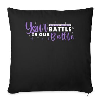 Fighting Battles Dementia Awareness Positive Mindf - Sofakissenbezug 45 x 45 cm - Schwarz - Vorne