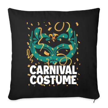 Karneval - Sofakissenbezug 45 x 45 cm - Schwarz - Vorne