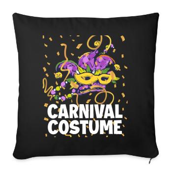 Karneval - Sofakissenbezug 45 x 45 cm - Schwarz - Vorne