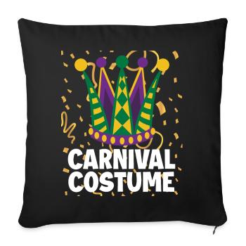 Karneval - Sofakissenbezug 45 x 45 cm - Schwarz - Vorne