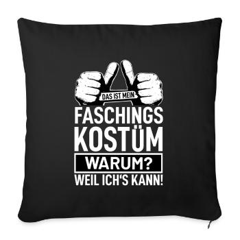 Karneval - Sofakissenbezug 45 x 45 cm - Schwarz - Vorne