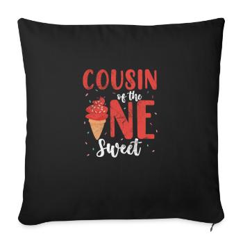 Eiscreme - Sofakissenbezug 45 x 45 cm - Schwarz - Vorne