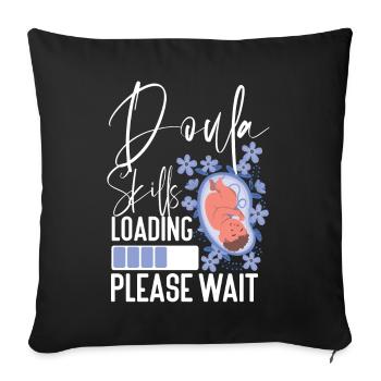 Doula Birth Worker Student Doula - Sofa pillowcase 17,3'' x 17,3'' (45 x 45 cm) - black - Front