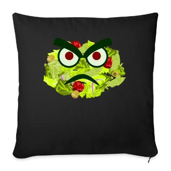 Salade Salades Vegan - Housse de coussin décorative 45 x 45 cm - noir - Devant