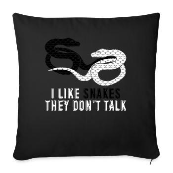 Snakes Snake - Sofa pillowcase 17,3'' x 17,3'' (45 x 45 cm) - black - Front